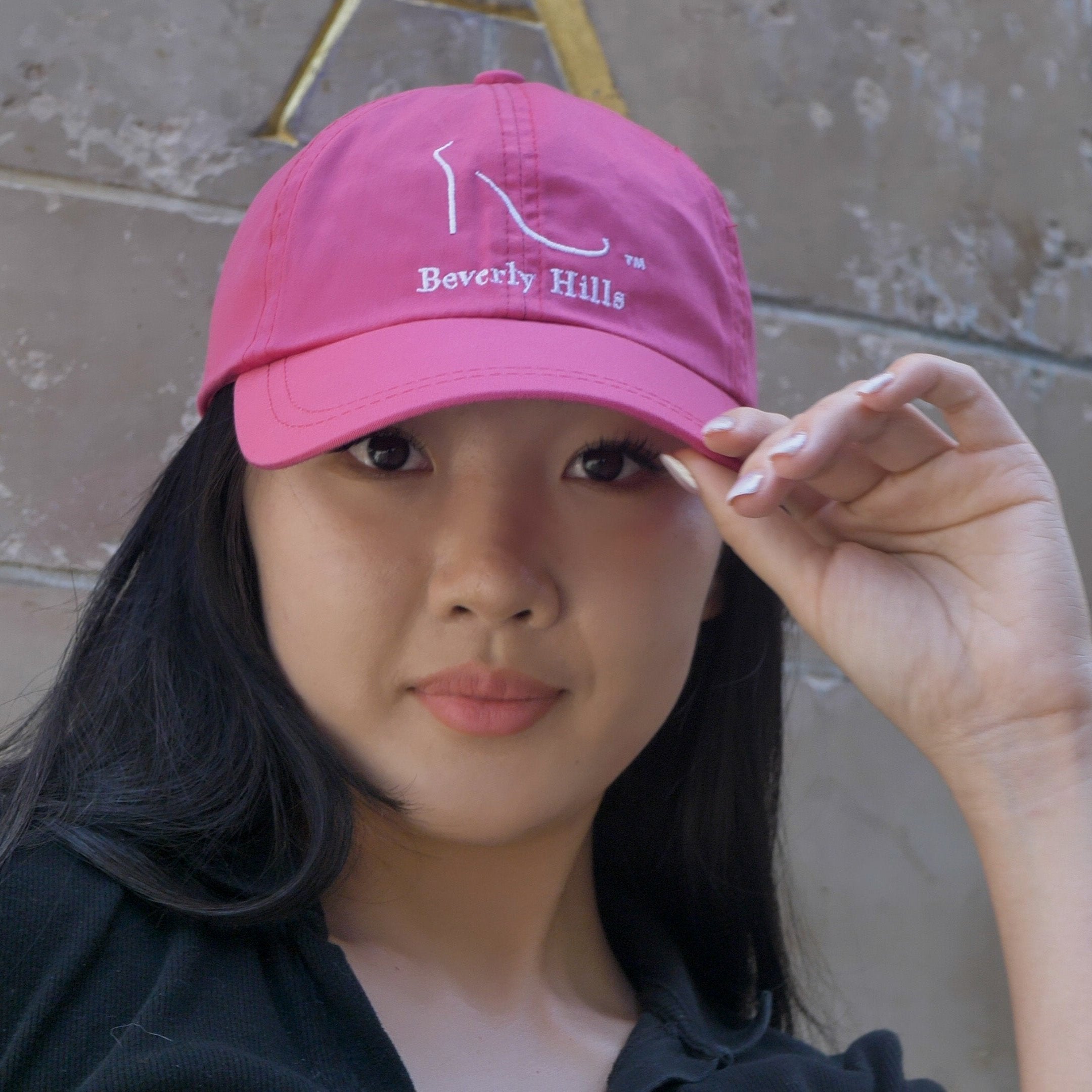 Baseball Cap - Pink with White Thread Logo